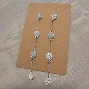 Chic Silver Chain Drop Earrings